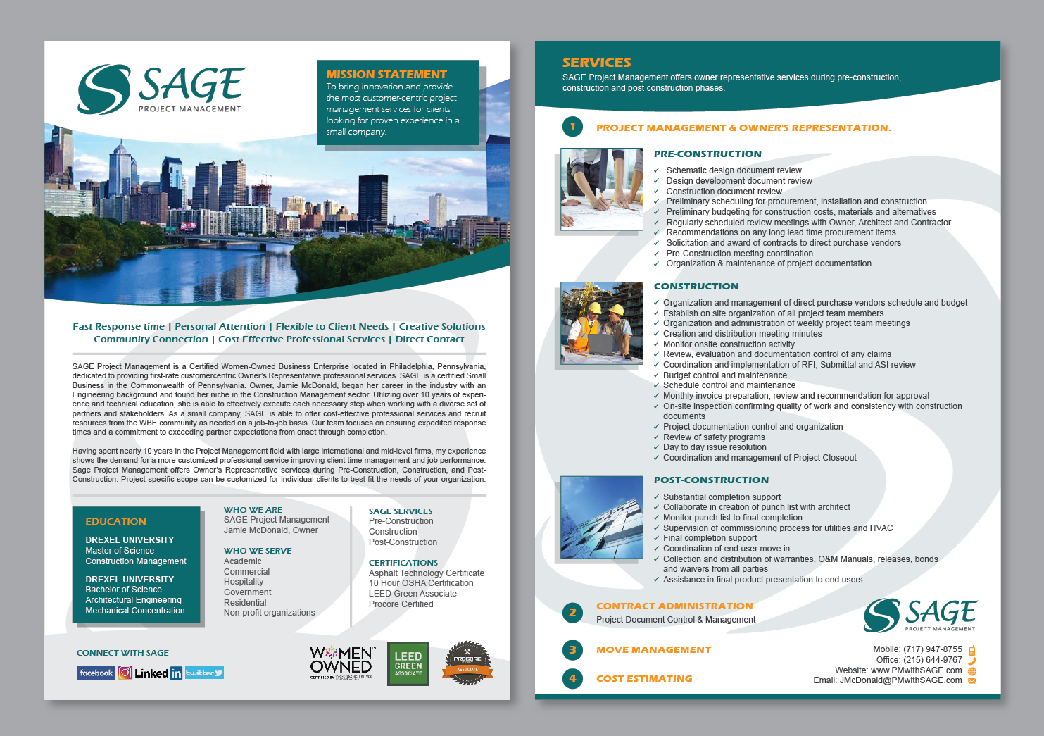 Brochure Design by Achiver for Sage Project Management | Design #15514625