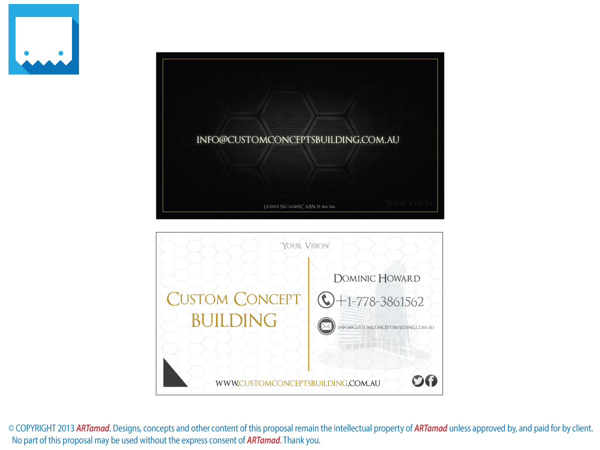 Business Card Design by ARTMD for this project | Design #2602202