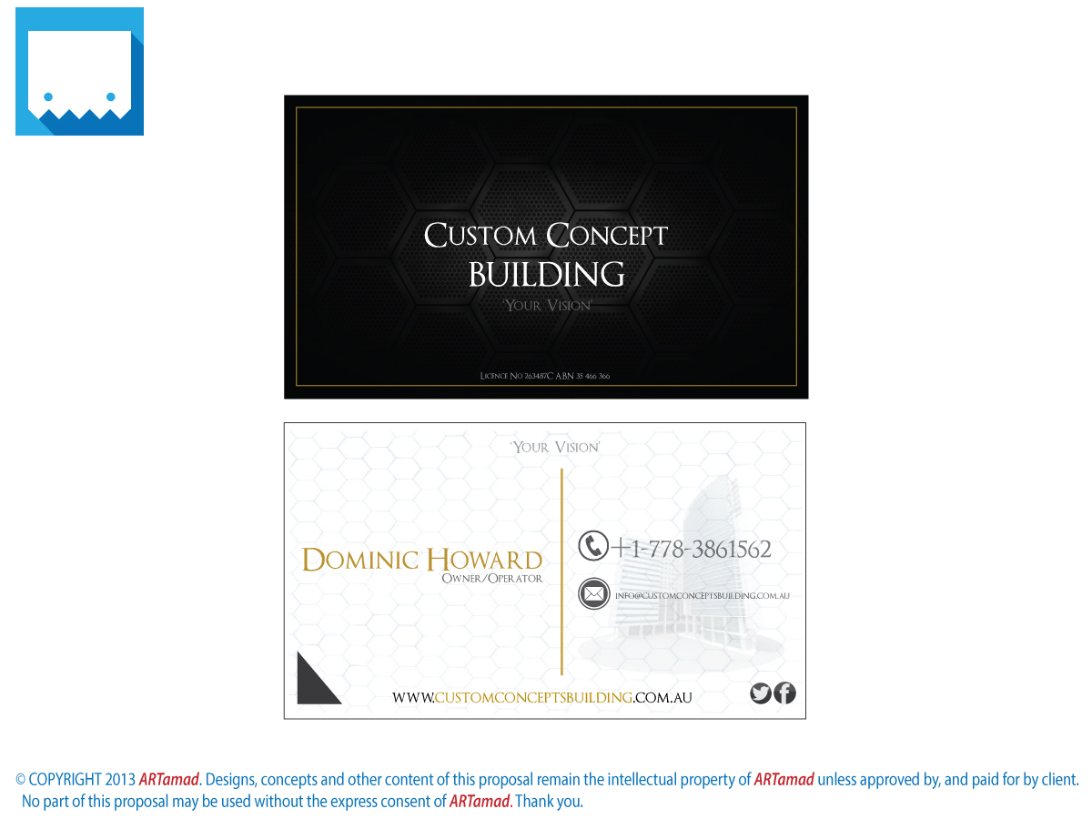 Diseño de Tarjeta de Presentación por ARTMD para este proyecto | Diseño #2602203