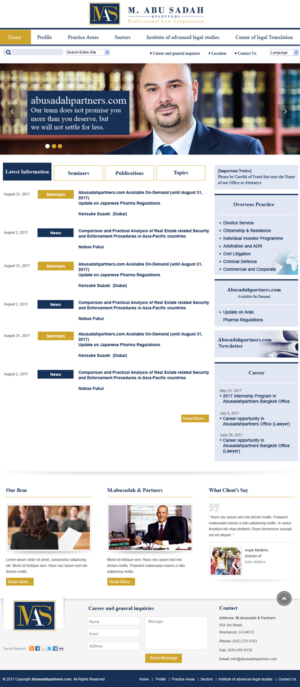 Web presentation for M.abusadah &amp; Partners A Professional Law Corporation 