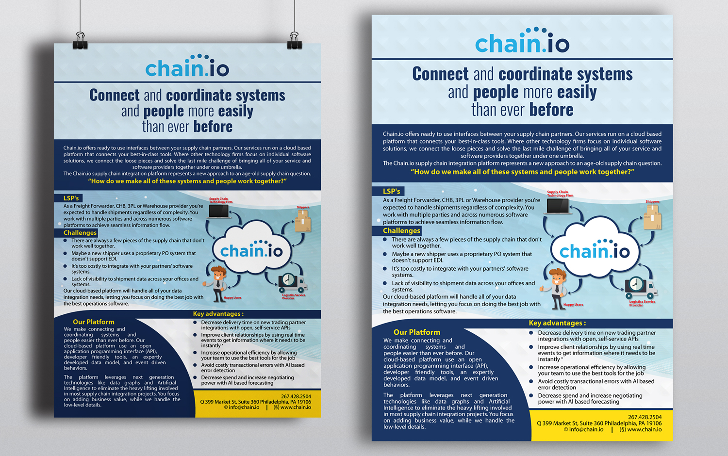 professional modern logistics flyer design for chain io by black flyer logistics solutions