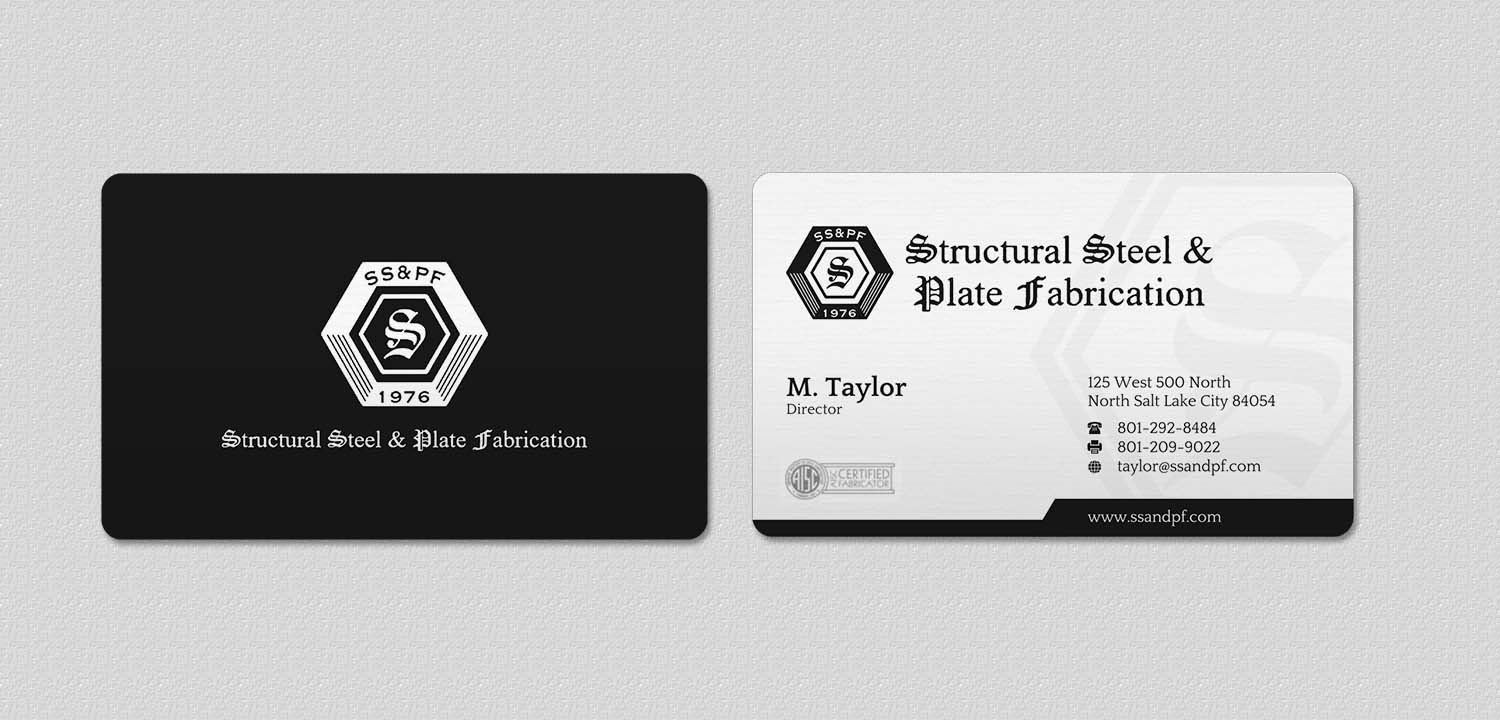 Business Card Design by INDIAN_Ashok for Structural Steel & Plate Fabrication | Design #15507708