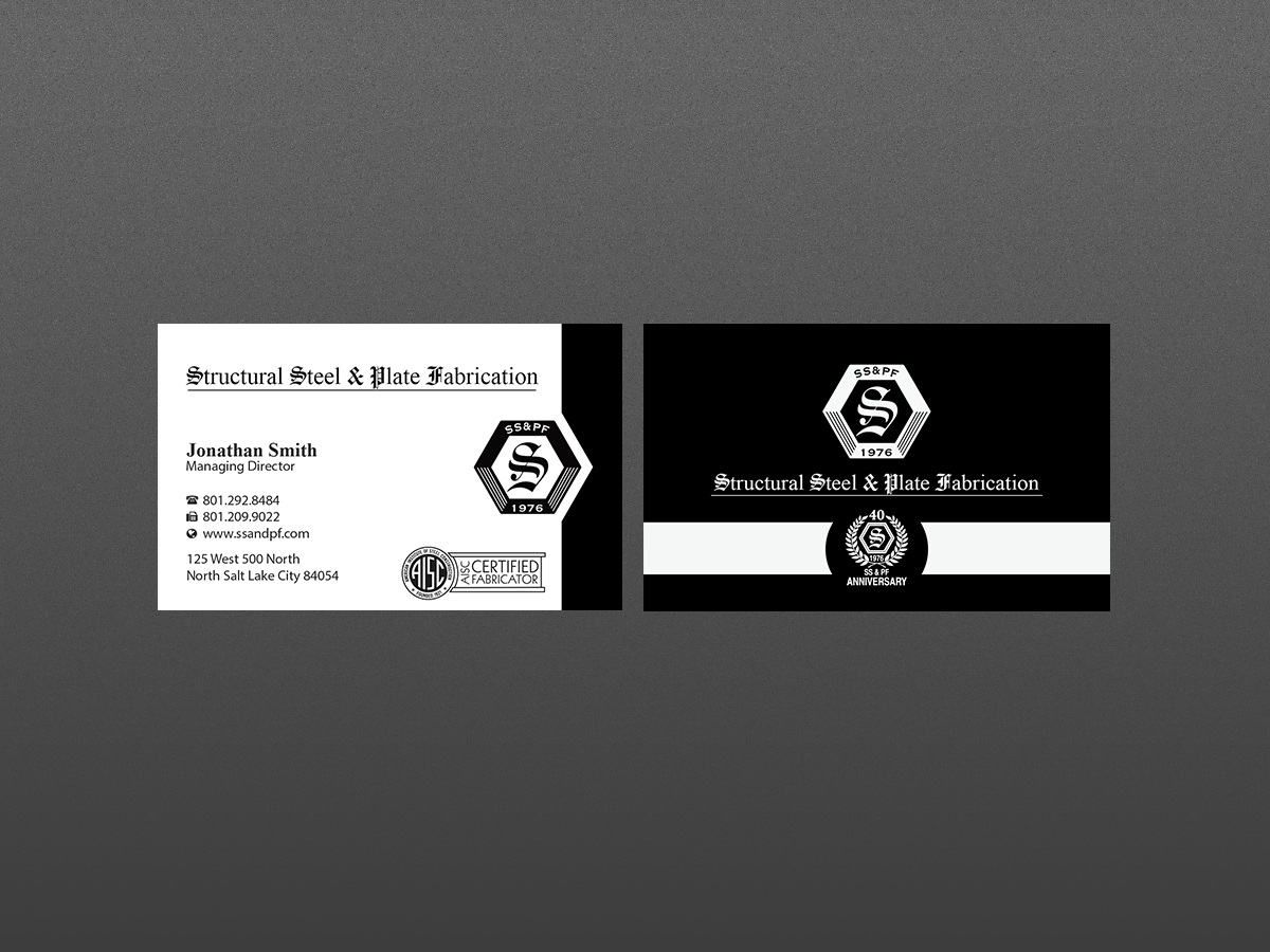 Design de Carte de Visite par Creations Box 2015 pour Structural Steel & Plate Fabrication | Design #15510894