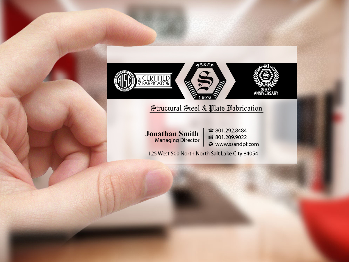 Diseño de Tarjeta de Presentación por Creations Box 2015 para Structural Steel & Plate Fabrication | Diseño #15510895