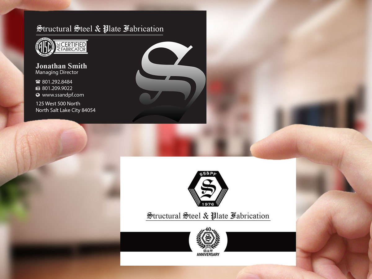 Business Card Design by Creations Box 2015 for Structural Steel & Plate Fabrication | Design #15510903