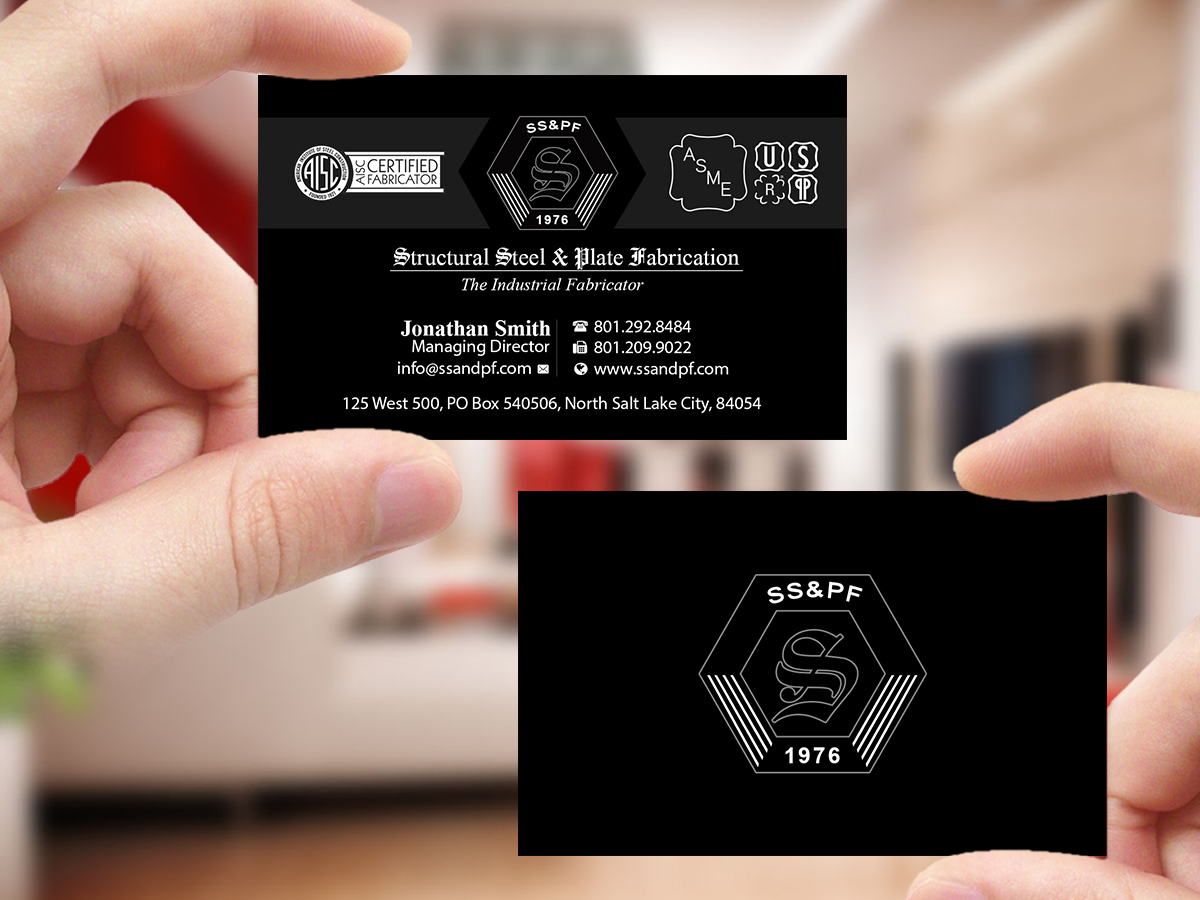 Business Card Design by Creations Box 2015 for Structural Steel & Plate Fabrication | Design #15659303