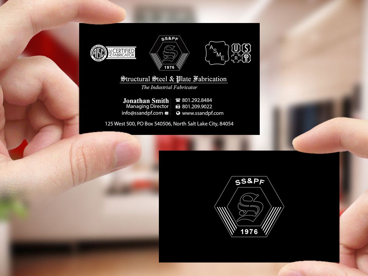 Business Card Design by Creations Box 2015 for Structural Steel & Plate Fabrication | Design #15659304