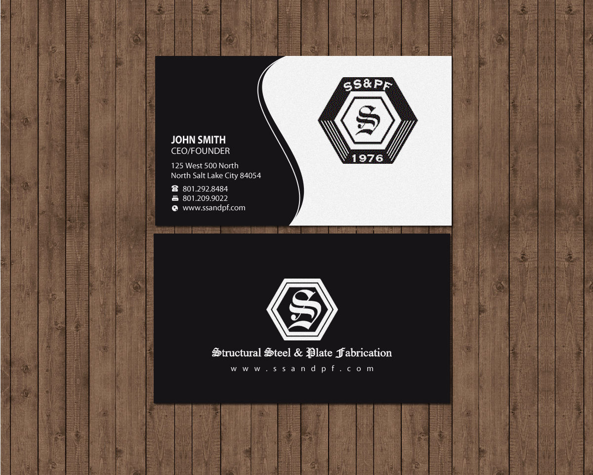 Diseño de Tarjeta de Presentación por Brand aid para Structural Steel & Plate Fabrication | Diseño #15508031