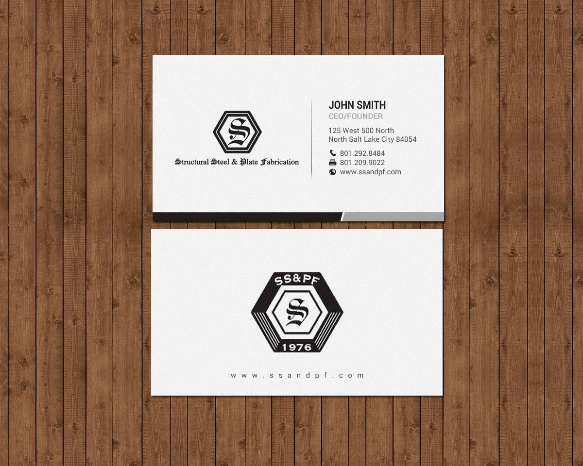 Design de Carte de Visite par chandrayaan.creative pour Structural Steel & Plate Fabrication | Design #15506834