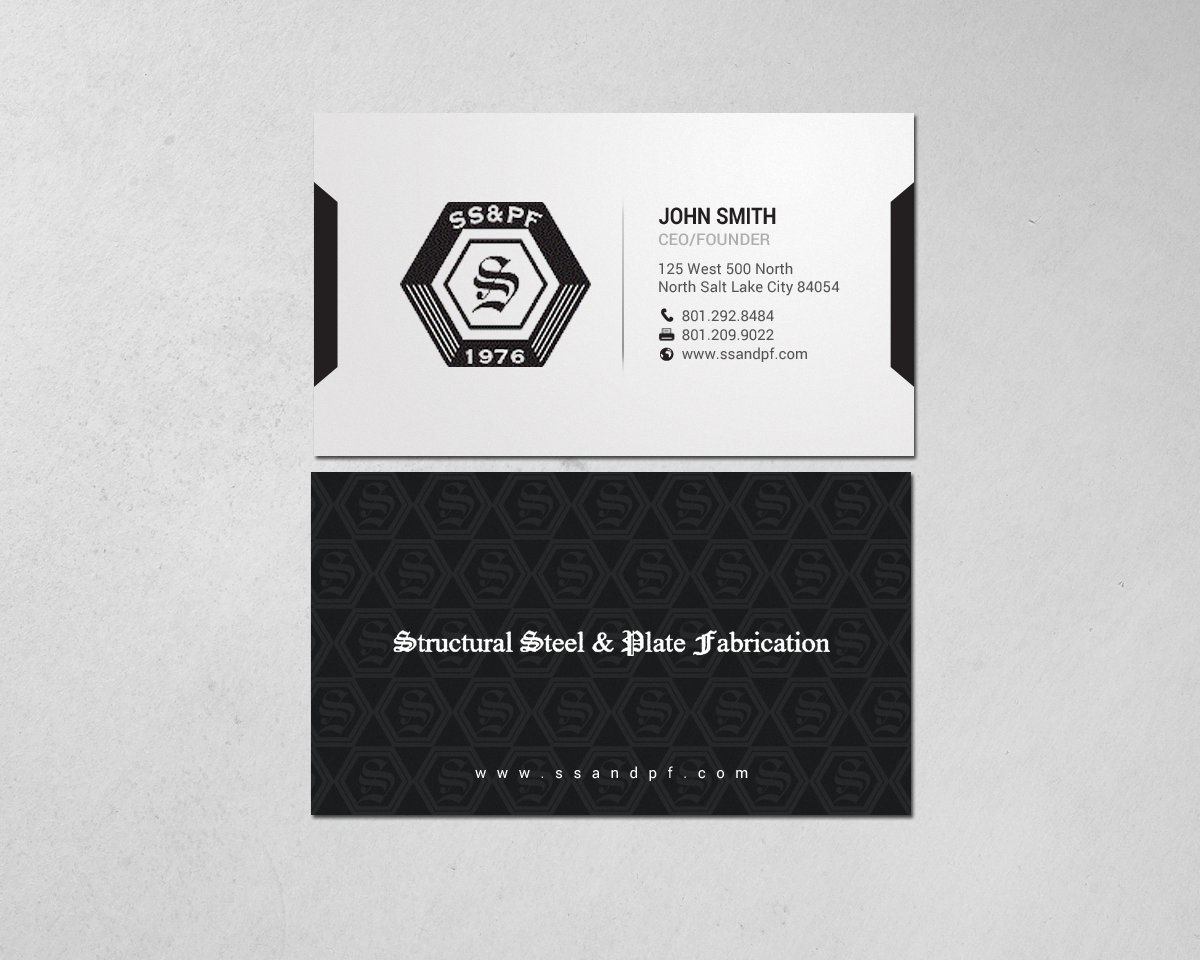 Design de Carte de Visite par chandrayaan.creative pour Structural Steel & Plate Fabrication | Design #15587478