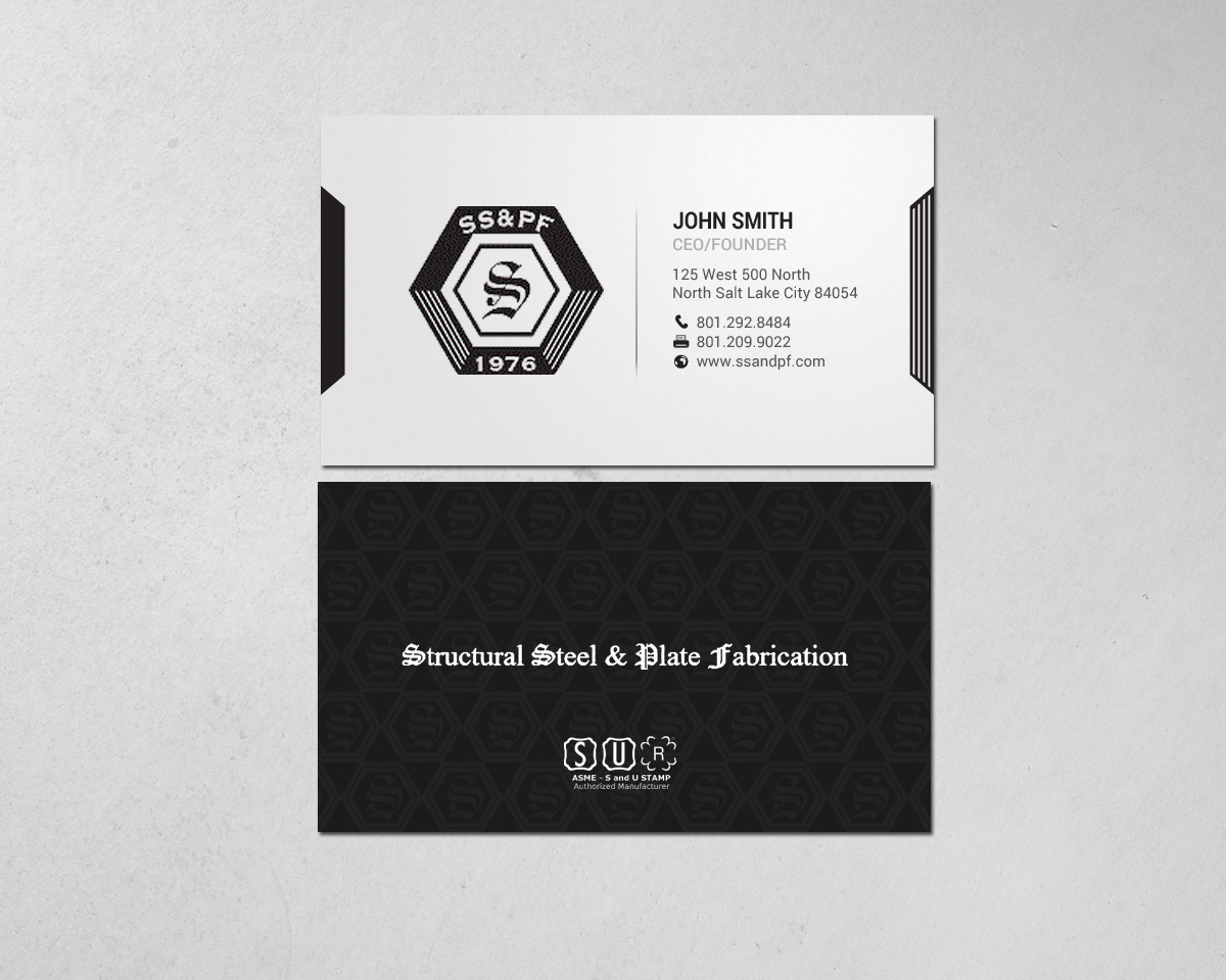 Business Card Design by chandrayaan.creative for Structural Steel & Plate Fabrication | Design #15587971