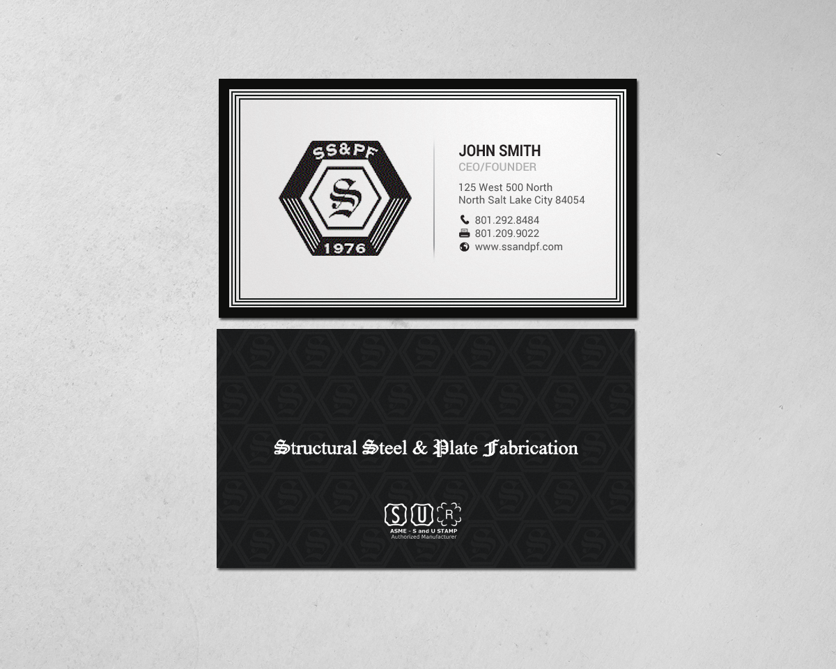 Business Card Design by chandrayaan.creative for Structural Steel & Plate Fabrication | Design #15588014