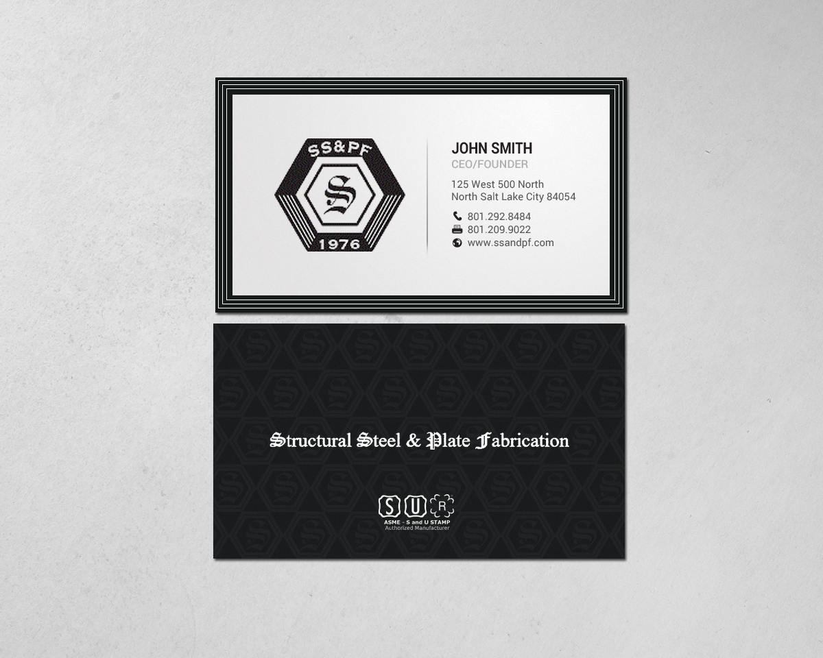 Design de Carte de Visite par chandrayaan.creative pour Structural Steel & Plate Fabrication | Design #15588134