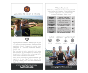 Flyer-Design von Sergio Coelho für Yoga Rhythms | Design: #15505781