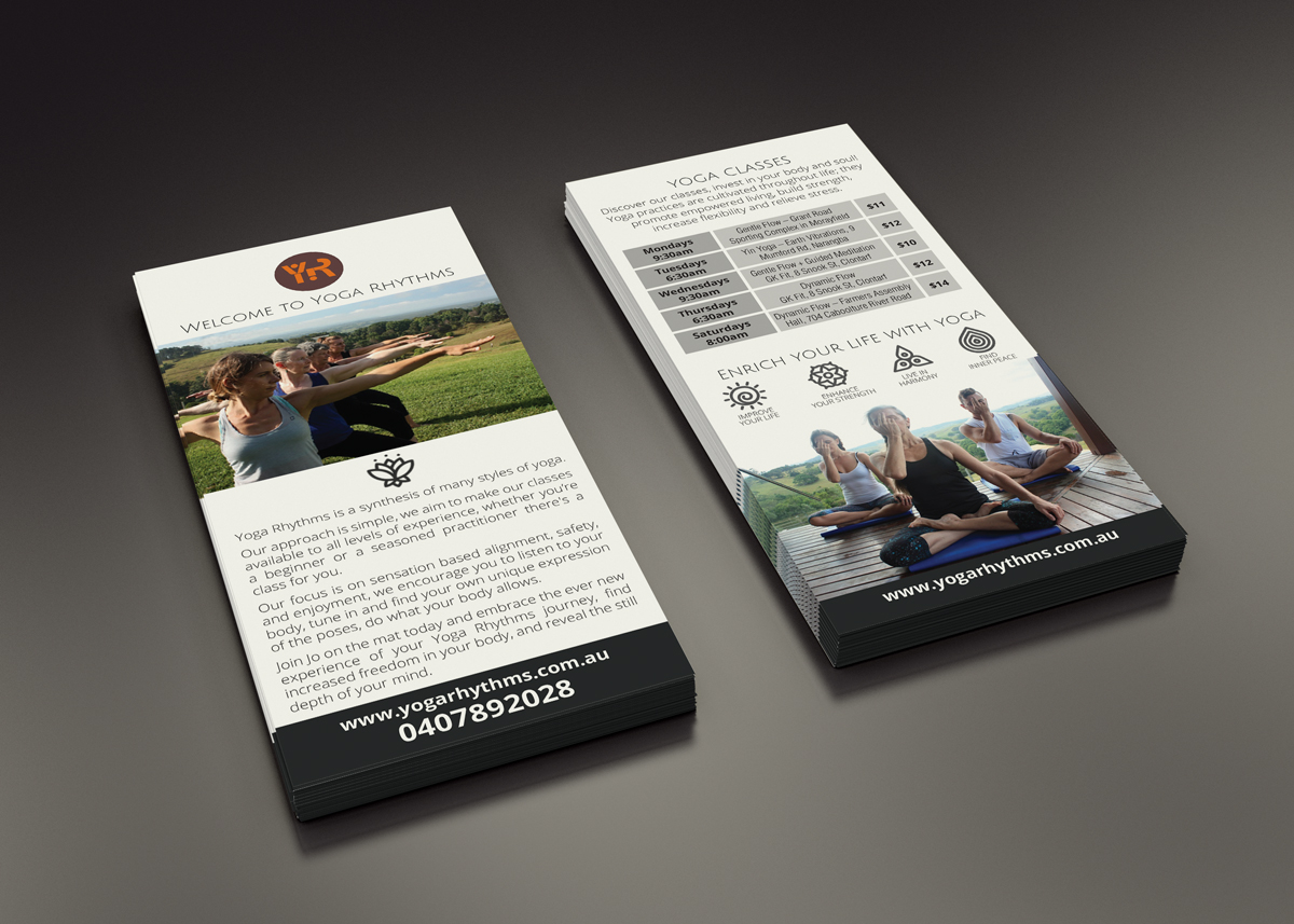 Flyer Design by Sergio Coelho for Yoga Rhythms | Design #15506384