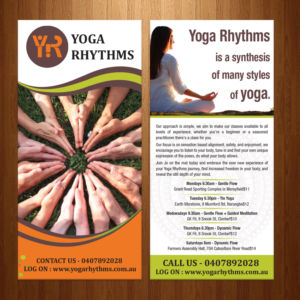 Diseño de Flyer por theblueart para Yoga Rhythms | Diseño #15522415