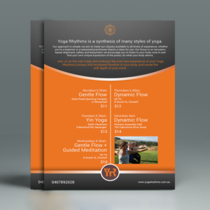 Flyer Design by designgreen for Yoga Rhythms | Design: #15509748