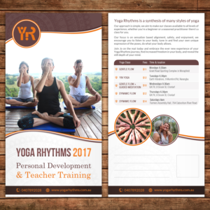 Flyer Design by debdesign for Yoga Rhythms | Design: #15505049