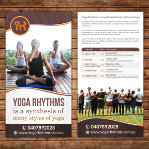 Flyer Design by debdesign for Yoga Rhythms | Design: #15518552