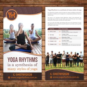 Flyer Design by debdesign for Yoga Rhythms | Design: #15518553