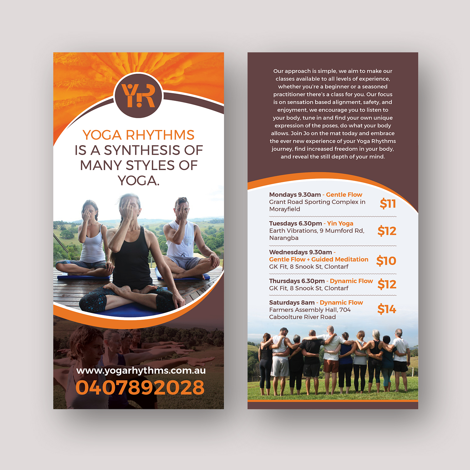 Flyer Design by creative.SB for Yoga Rhythms | Design #15519333