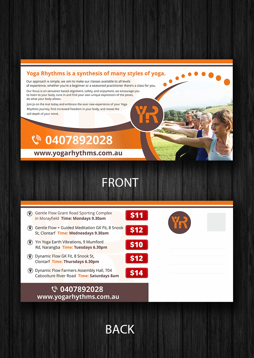 Flyer Design by ecorokerz for Yoga Rhythms | Design #15505249