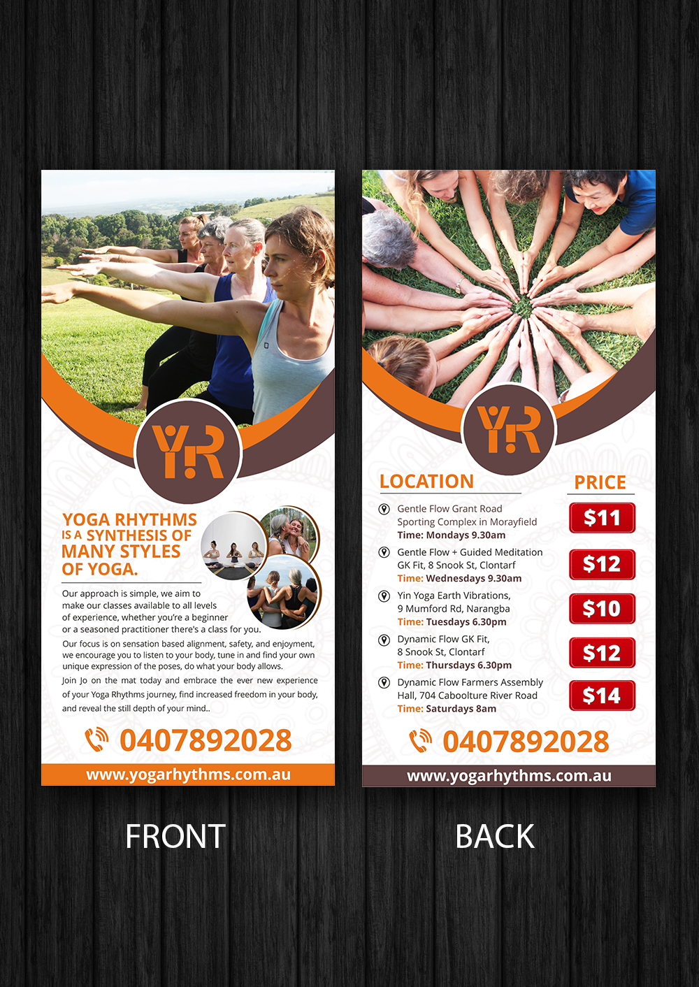 Flyer Design by ecorokerz for Yoga Rhythms | Design #15505250