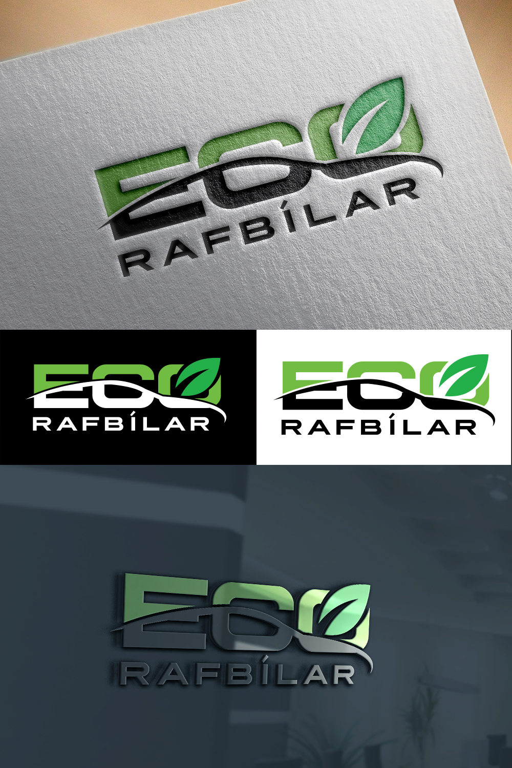 Logo Design by shariqueyaseen2 for ECO Rafbílar | Design: #15535124