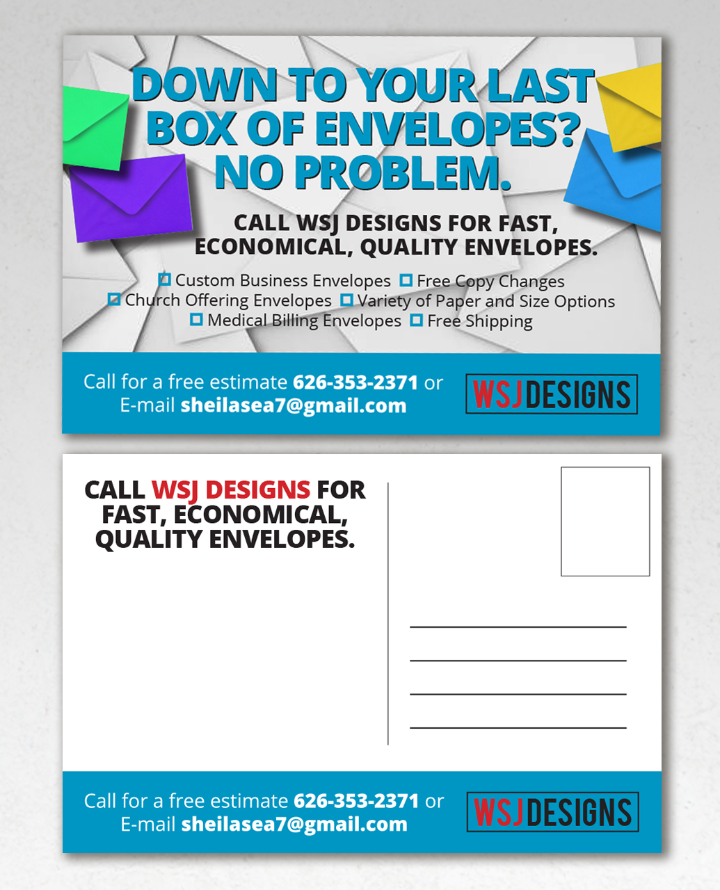 Postcard Design by andrew3344 for WSJ Designs | Design: #15525941