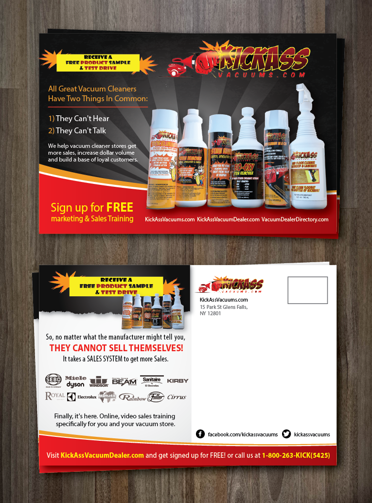 Flyer Design by alex989 for KickAssVacuums.com | Design #15541114