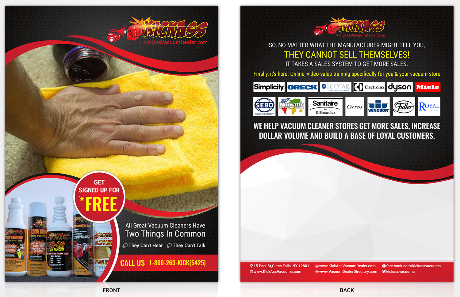 Flyer Design by SAI DESIGNS for KickAssVacuums.com | Design #15554137