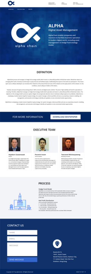 Alphachain.io - Please redesign to make it look better from current design | Web Design by  Artman