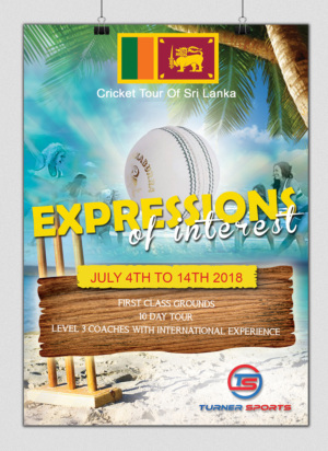 Sri Lankan Cricket Tour For Girls Aged 14-18 in July 2018 | Flyer Design by alex989