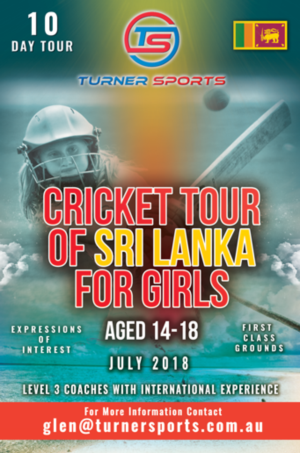 Sri Lankan Cricket Tour For Girls Aged 14-18 in July 2018