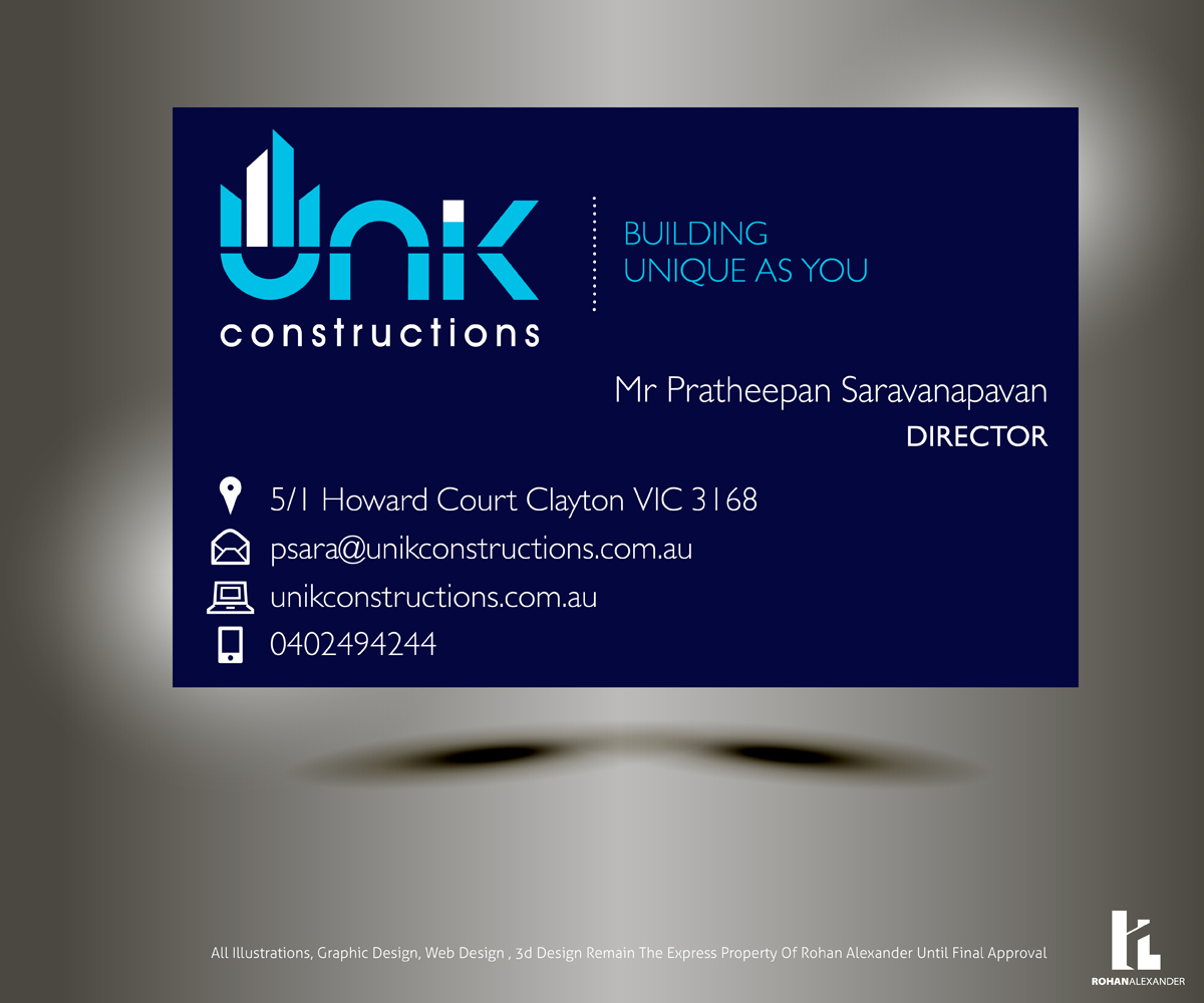 Business Card Design by Rohan Alexander for this project | Design #2652433