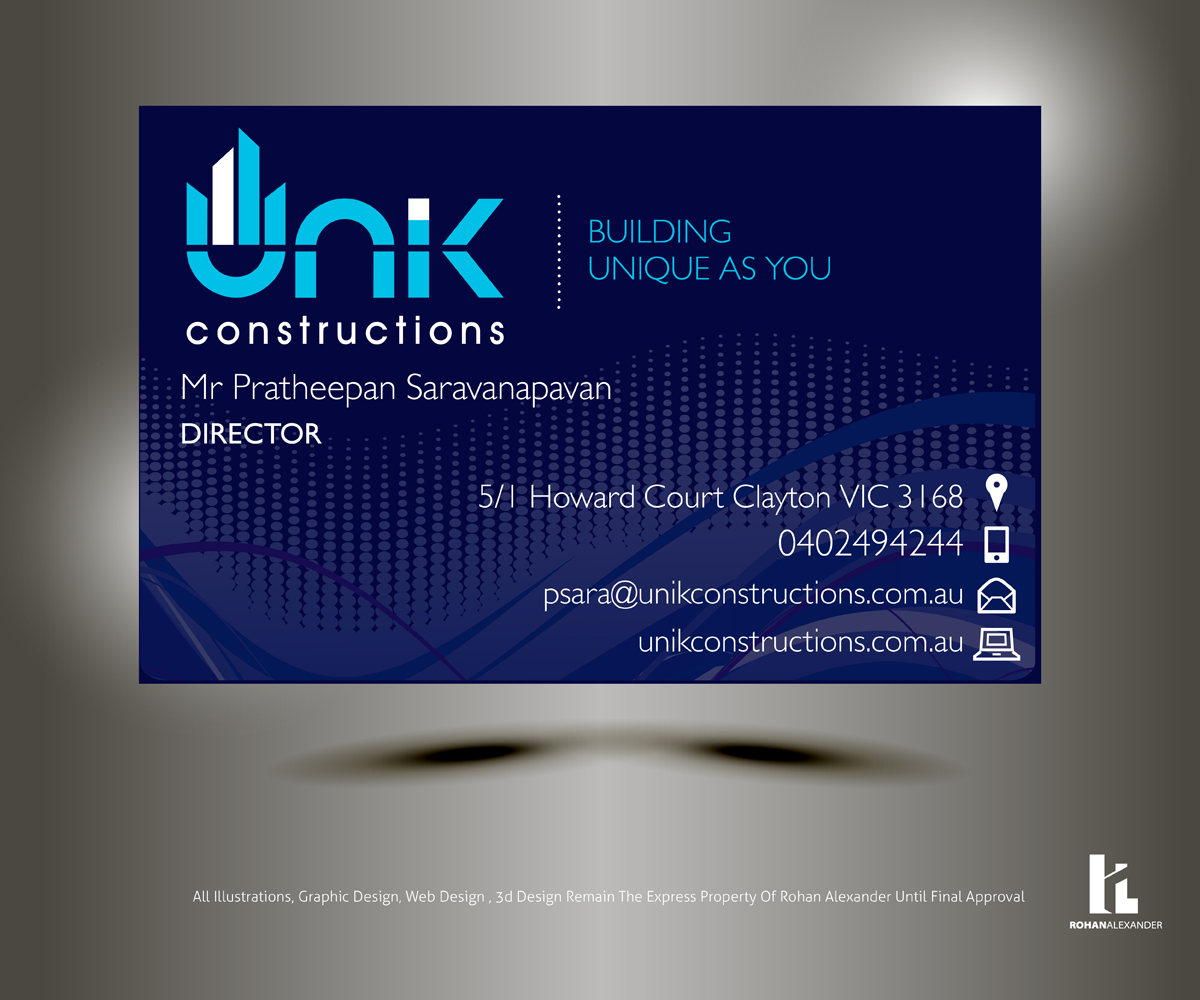 Business Card Design by Rohan Alexander for this project | Design #2652633