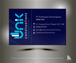 Business Card Design by Rohan Alexander for this project | Design: #2652647