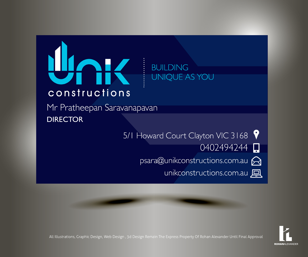 Business Card Design by Rohan Alexander for this project | Design #2652651