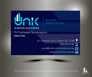 Business Card Design by Rohan Alexander for this project | Design: #2652651