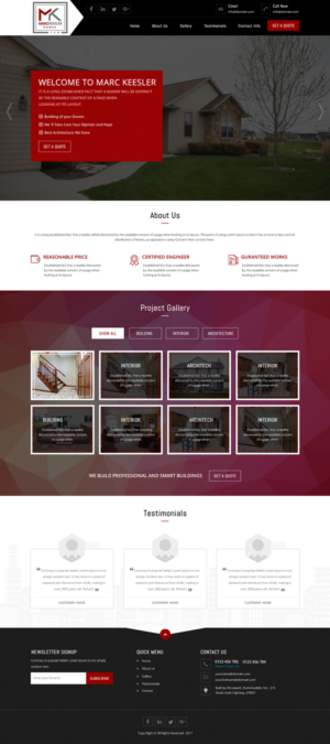 Diseño Web por SONA para Marc Keesler Homes, LLC | Diseño #15618968