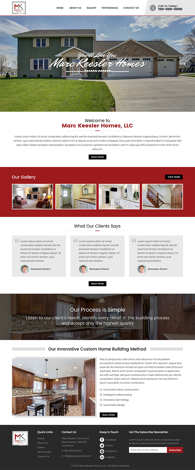 Web Design by RupalTechno for Marc Keesler Homes, LLC | Design #15808927