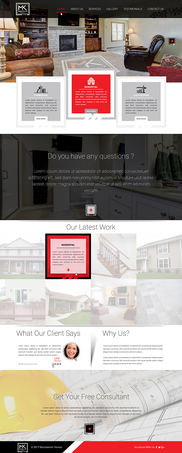 Diseño Web por Anooshaa para Marc Keesler Homes, LLC | Diseño #15804540