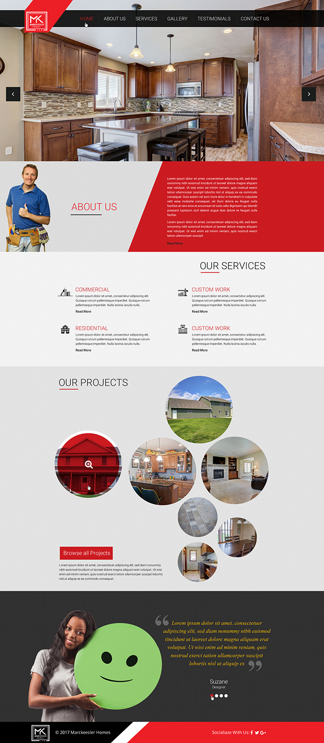 Web Design by Anooshaa for Marc Keesler Homes, LLC | Design #15809710