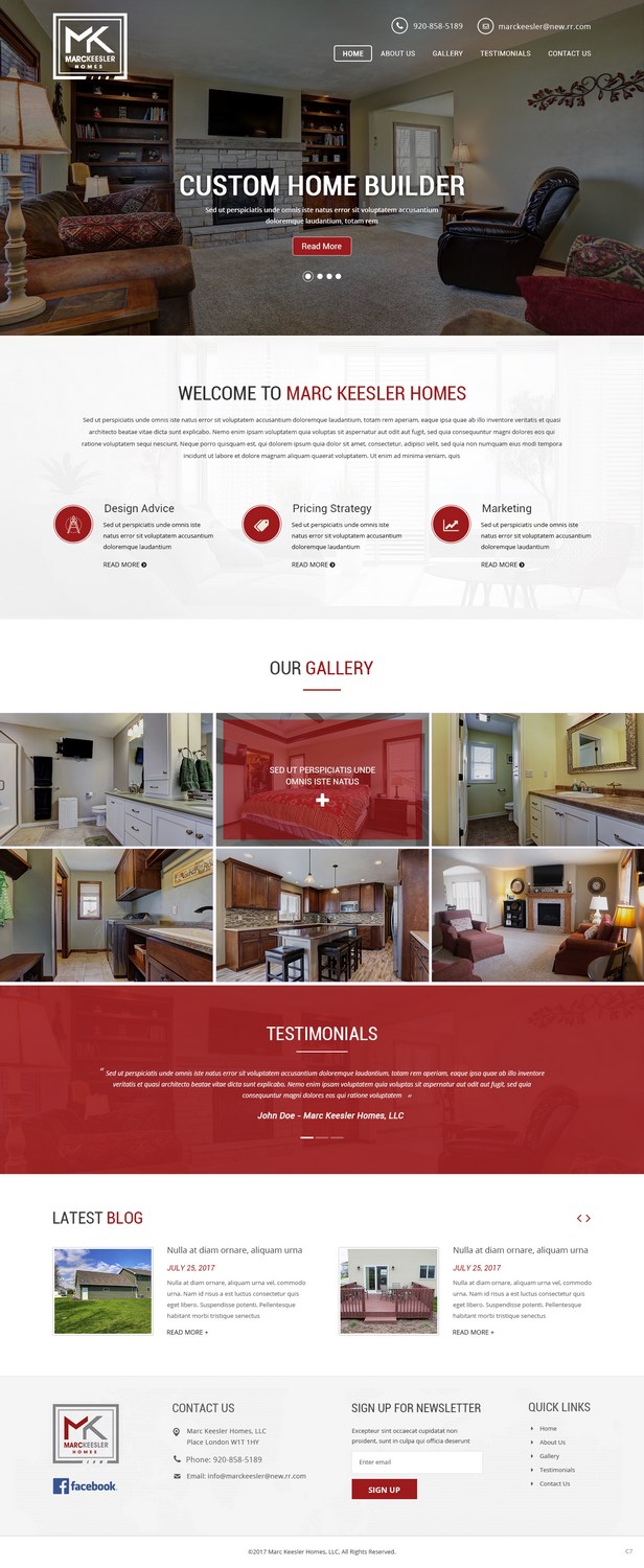 Web-Design von pb für Marc Keesler Homes, LLC | Design #15555622