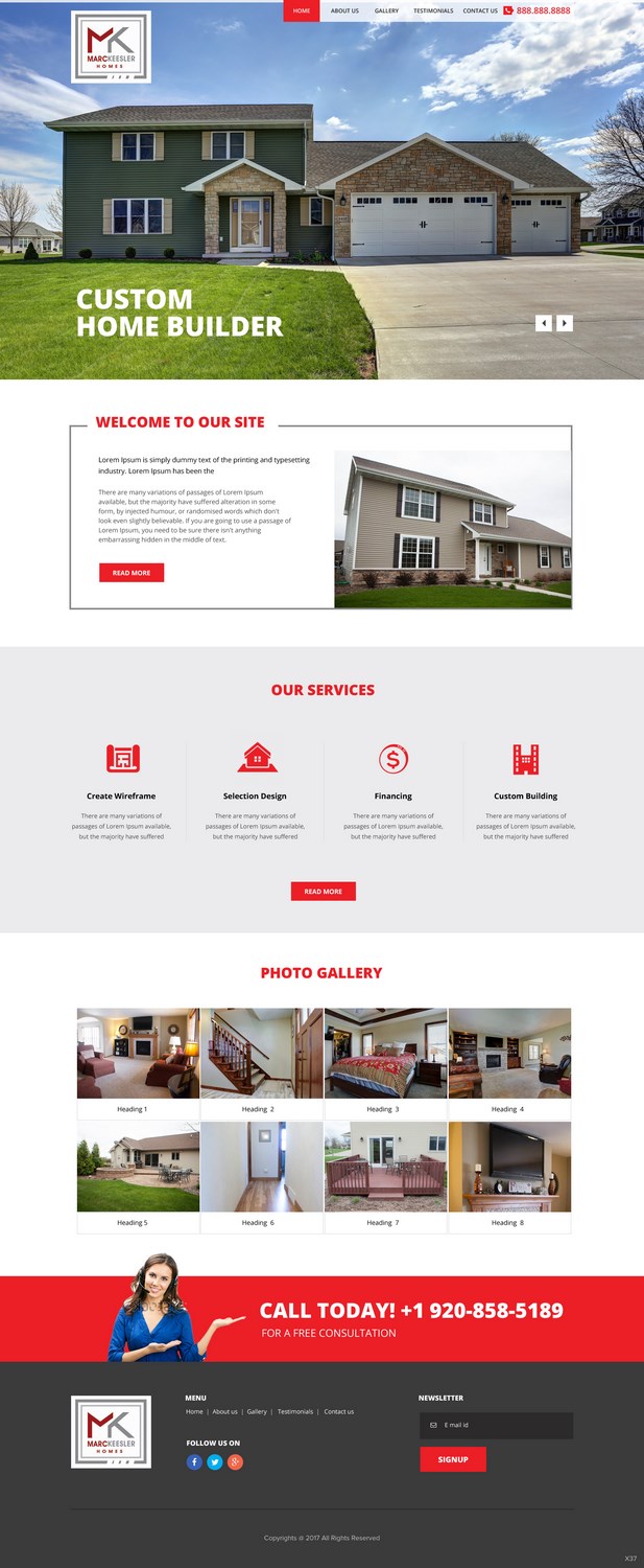 Web Design by pb for Marc Keesler Homes, LLC | Design #15555623