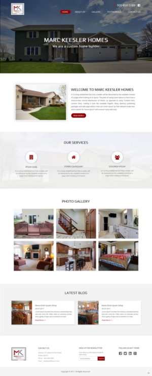 Web Design by pb for Marc Keesler Homes, LLC | Design: #15555624