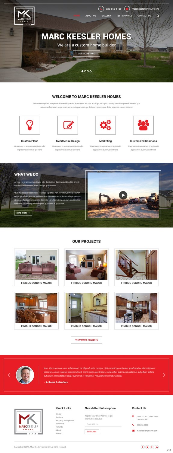 Diseño Web por pb para Marc Keesler Homes, LLC | Diseño #15555626