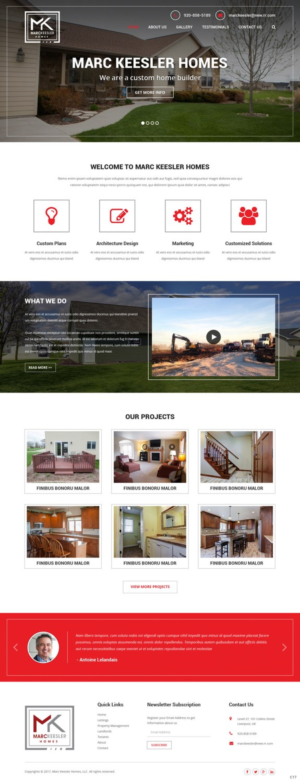 Web Design by pb for Marc Keesler Homes, LLC | Design: #15555626