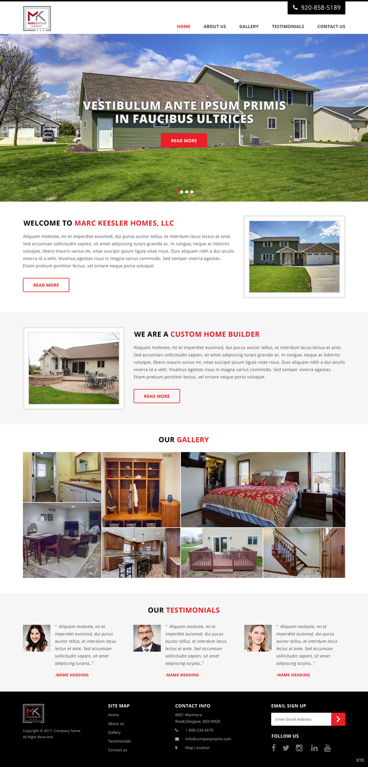 Web Design by pb for Marc Keesler Homes, LLC | Design #15555627