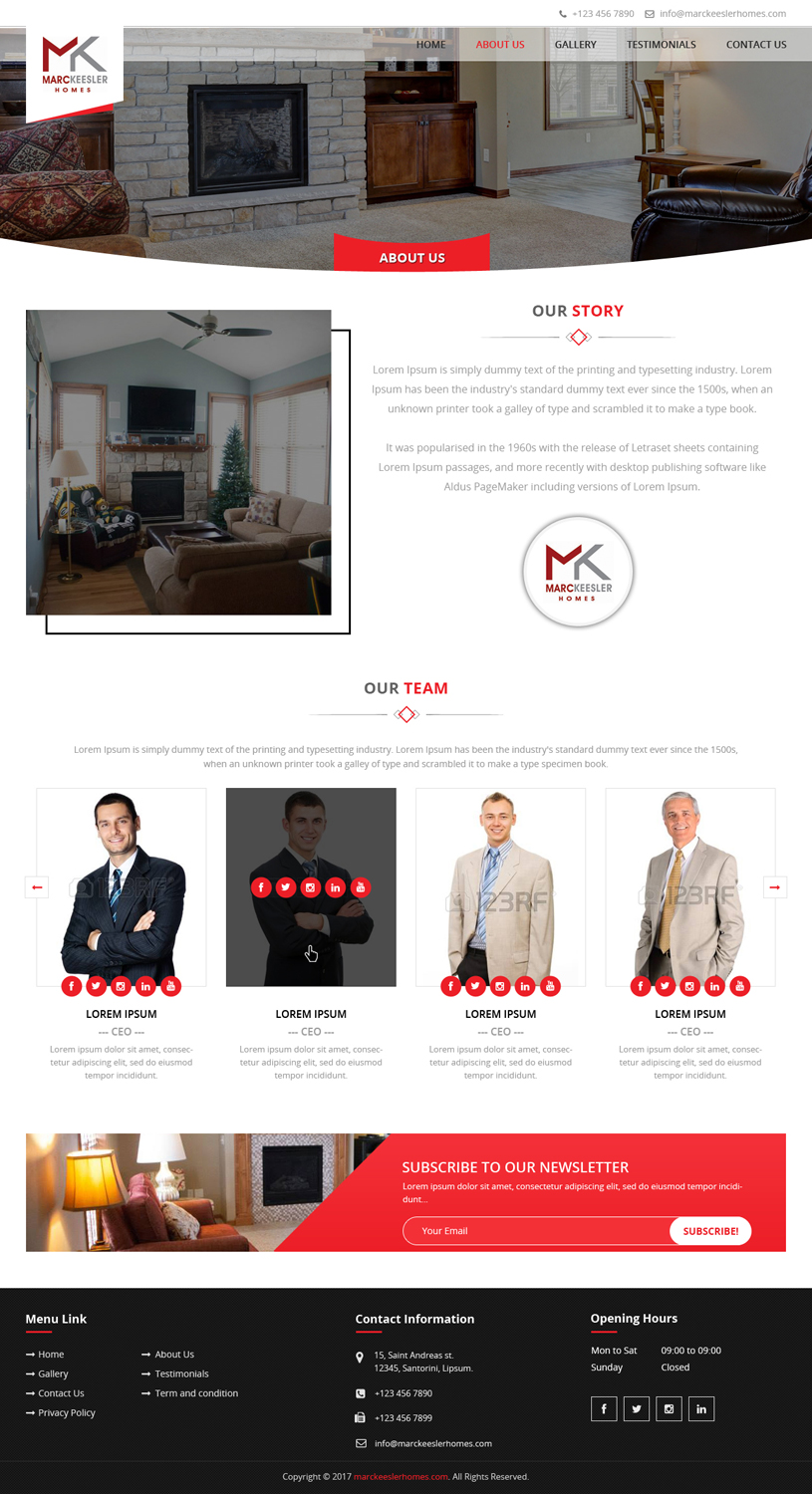 Web Design by sakshiinfoway for Marc Keesler Homes, LLC | Design #15614587